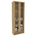 Ver imagem 6 de Cristaleira 63cm com 2 Portas/5 Pratelerias em Vidro Cr6002 Tecno Mobili Natural
