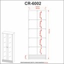 Ver imagem 2 de Cristaleira 63cm com 2 Portas/5 Pratelerias em Vidro Cr6002 Tecno Mobili Natural