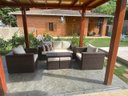 Ver imagem 1 de Conjunto de Sofá 5 Lugares + Mesa com Puff