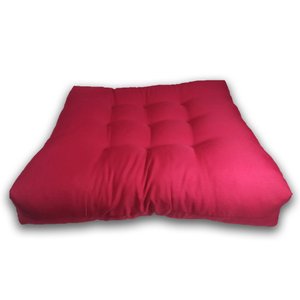 Almofada Futon Cadeiras Bancos Áreas 60x60 Cm Vermelha