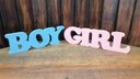 Ver imagem 1 de Kit Palavras Boy Azul e Girl Rosa em Madeira Mdf