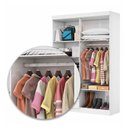 Ver imagem 6 de Guarda-roupa Solteiro Solo 4 Portas 2 Gavetas com Espelho Branco - Pnr Móveis