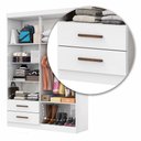 Ver imagem 5 de Guarda-roupa Solteiro Solo 4 Portas 2 Gavetas com Espelho Branco - Pnr Móveis