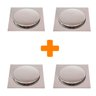 kit 4 Ralos Click Inteligente em inox Clic 10x10 cm - 1