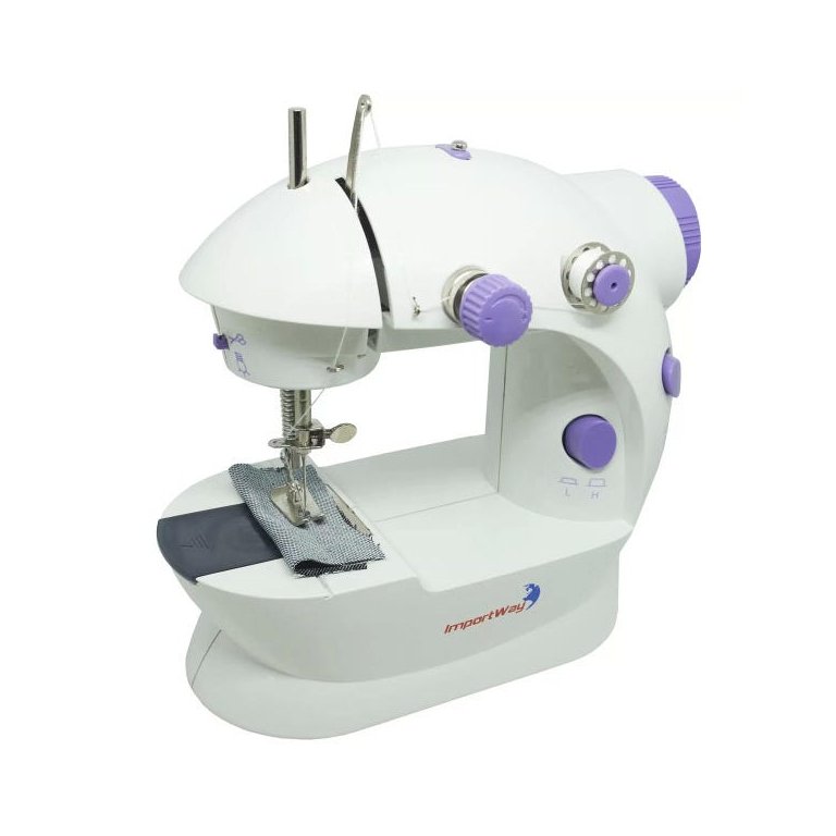 Mini Máquina de Costura Elétrica Portátil 2 Velocidades Pedal Luz Acessórios Bivolt IWMC-507