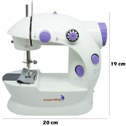 Mini Máquina de Costura Elétrica Portátil 2 Velocidades Pedal Luz Acessórios Bivolt IWMC-507 - 2