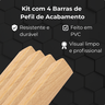 Kit 4 Perfil Pvc 2 Metros Acabamento para Painel Ripado Cor:marfim - 4
