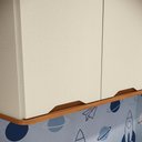 Ver imagem 5 de Quarto Infantil 3 Peças Crescer CB1491 com Cama Cômoda e Aéreo Argila-Jequetiba Kappesberg