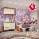 Ver imagem 7 de Quarto Infantil 3 Peças Crescer CB1491 com Cama Cômoda e Aéreo Argila-Jequetiba Kappesberg