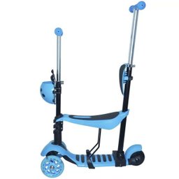 Patinete Infantil 3 Rodas 3x1 Scooter Cadeirinha Assento Empurrador Triciclo Importway Bw-048az - 2