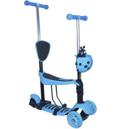 Patinete Infantil 3 Rodas 3x1 Scooter Cadeirinha Assento Empurrador Triciclo Importway Bw-048az - 3