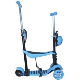 Patinete Infantil 3 Rodas 3x1 Scooter Cadeirinha Assento Empurrador Triciclo Importway Bw-048az - 4