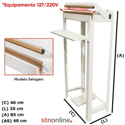 Seladora Pedal de Embalagens Plasticas 40cm Bivolt Stn Online - 2