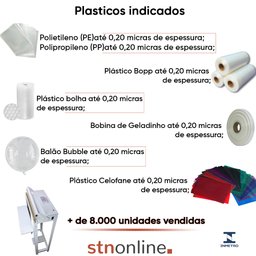 Seladora Pedal de Embalagens Plasticas 30cm Bivolt STN Online - 3