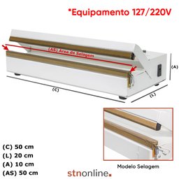 Seladora Manual de Embalagens Plasticas 50cm Bivolt STN Online - 2