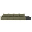 Ver imagem 6 de Sofá Ilha 4 Lugares Living 392cm Modulado Sala Lary Bouclê Verde/pu Pto K01 - D'Rossi