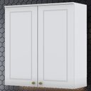 Ver imagem 2 de Armario Aereo 2 Portas Mdf 80 Cm Americana C356 Branco Henn