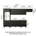 Ver imagem 4 de Cozinha Completa Reims com Armário e Balcão Preto Madesa