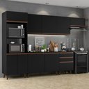 Ver imagem 2 de Cozinha Completa Reims com Armário e Balcão Preto Madesa