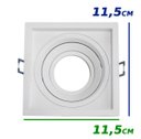 Ver imagem 5 de Kit Spot Recuado Orientável Embutir + LED Gu10 Mr16 6W 3000K Alumínio Gesso Madeira Modular