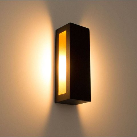 Kit Com 6 Arandelas Led Efeito Decorativa Parede Teto 5w 15cm Preta 220v St154