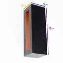 Ver imagem 2 de Kit Com 3 Arandelas Led Efeito Decorativa Parede Teto 5w 15cm Preta 220v St154