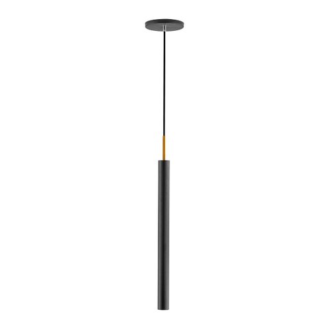 Pendente Tubo Cilindro em Alumínio Preto 4x50cm para Lâmpada Mini Dicroica St642