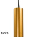 Ver imagem 3 de Kit 2x Pendente Tubo Cilindro Em Alumínio Cobre 4x50cm + Led Mini Dicroica Mr11 3w Branco Quente St6