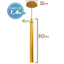 Ver imagem 2 de Kit 3x Pendente Tubo Cilindro Em Alumínio Cobre 4x50cm + Led Mini Dicroica Mr11 3w Branco Quente St6