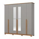 Ver imagem 2 de Guarda-roupa Andreas 06 Pts. C/ Espelho Cinza/nature - Henn
