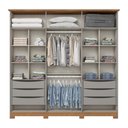 Ver imagem 6 de Guarda-roupa Andreas 06 Pts. C/ Espelho Cinza/nature - Henn
