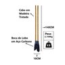 Cavadeira Articulada Boca de Lobo Aço e Cabo Madeira 140cm Brassol 564BS - 2