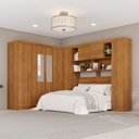 Ver imagem 1 de Guarda-Roupa de Canto com Espelho Modulado 9 Portas 2 Gavetas Argentina Marrom/Cinamomo