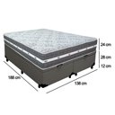 Ver imagem 4 de Cama Box Baú Casal Bipartido Sintético + Colchão Anjos Black Graphite Molas Ensacadas 138x188x64cm C