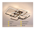 Ver imagem 5 de Lustre de Led Luminária Moderna 70w 6 Arcos Quadrado Cor Preto com Controle Brinovar