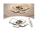 Ver imagem 1 de Lustre de Led Luminária Moderna 70w 6 Arcos Quadrado Cor Preto com Controle Brinovar