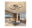 Ver imagem 3 de Lustre de Led Luminária Moderna 70w 6 Arcos Quadrado Cor Preto com Controle Brinovar