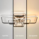 Ver imagem 6 de Lustre de Led Luminária Moderna 70w 6 Arcos Quadrado Cor Preto com Controle Brinovar