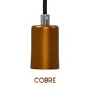 Ver imagem 3 de Kit Com 3 Pendentes Tubo Cilindro Alumínio 4x10cm E27 Cobre St458