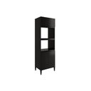 Ver imagem 1 de Paneleiro de Cozinha Modulado Alpha 2511 Torre Quente C/ 2 Fornos 3 Portas 70cm Preto - Carraro
