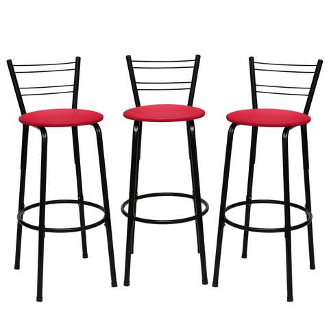 Kit 3 Banquetas para Balcão Bancada Cozinha Bistrô Ilhas Gourmet Bares Banco Flórida Preta