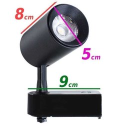Trilho Eletrificado 2M + 6 Spots 7W 3000K Bivolt Preto St495 - 3
