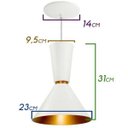 Ver imagem 2 de Pendente Lustre Rio Branco em Alumínio 31cm para Balcão e Mesa St836