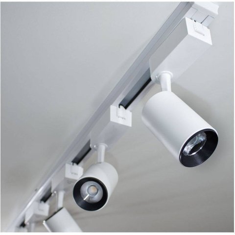 Trilho Eletrificado 1M + 5 Spots 7W 6000K Bivolt Branco St495