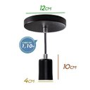 Ver imagem 2 de Kit 3x Pendente Tubo Cilindro Alumínio Preto + Filamento Carbono T30 110V St458