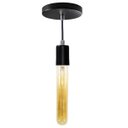 Ver imagem 1 de Pendente Tubo Cilindro Alumínio Preto + Filamento Carbono T30 110V St458
