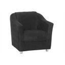 Ver imagem 3 de Poltrona Decorativa para Sala e Escritório Tilla Suede Preto