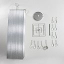 Ver imagem 3 de Pendente Fio Seda e Cristal Bella Prata 2xe27 Hu2189s ST356