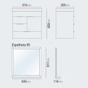 Ver imagem 4 de Gabinete para Banheiro com Cuba e Espelheira 3 Gavetas Club Kit (Não Acompanha Torneira) Bumi