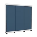 Ver imagem 2 de Guarda-roupa Casal Madrid 3 Portas 4 Gavetas Azul/branco - Politorno